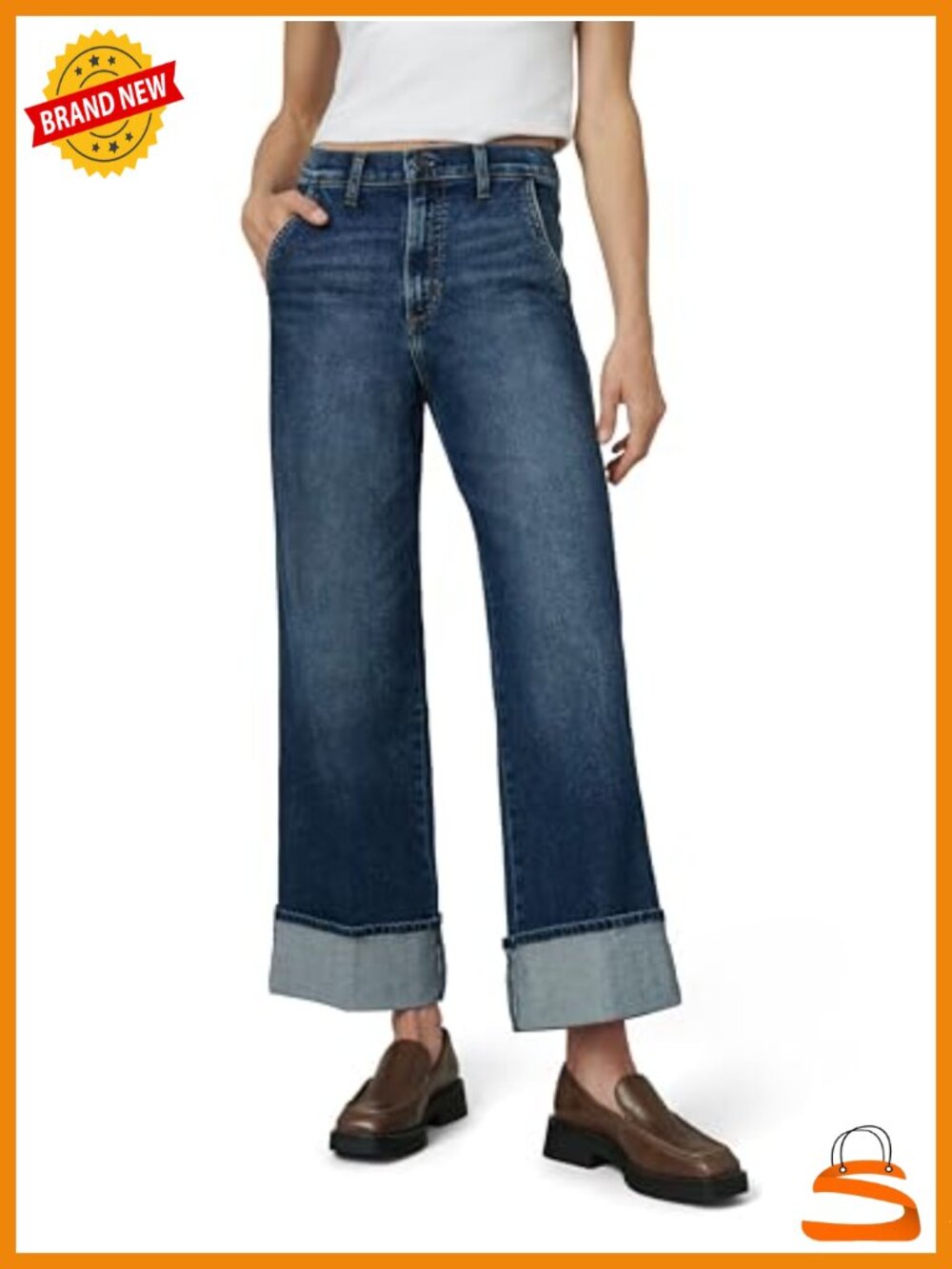 High Rise Wide Leg Denim Trouser - Trixie Style